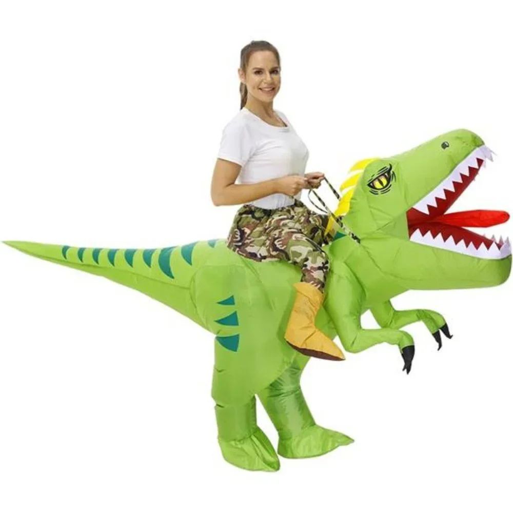 Adult Inflatable Dinosaur‎ Costume Funny Halloween Costumes for Men/Women T Rex - Picture 6 of 6